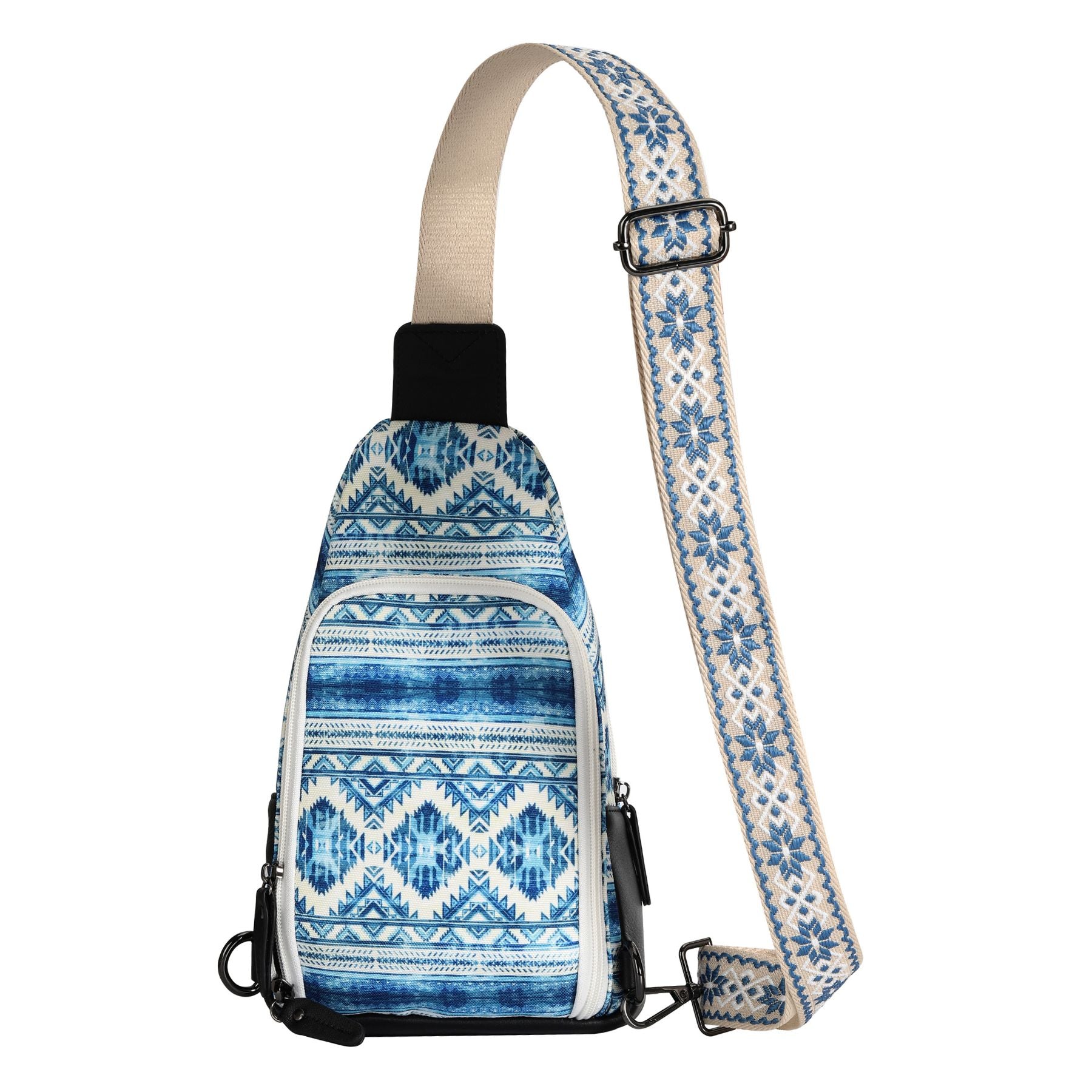 Aztec Indie Canvas Sling Bag - Hiding Hilda, LLC