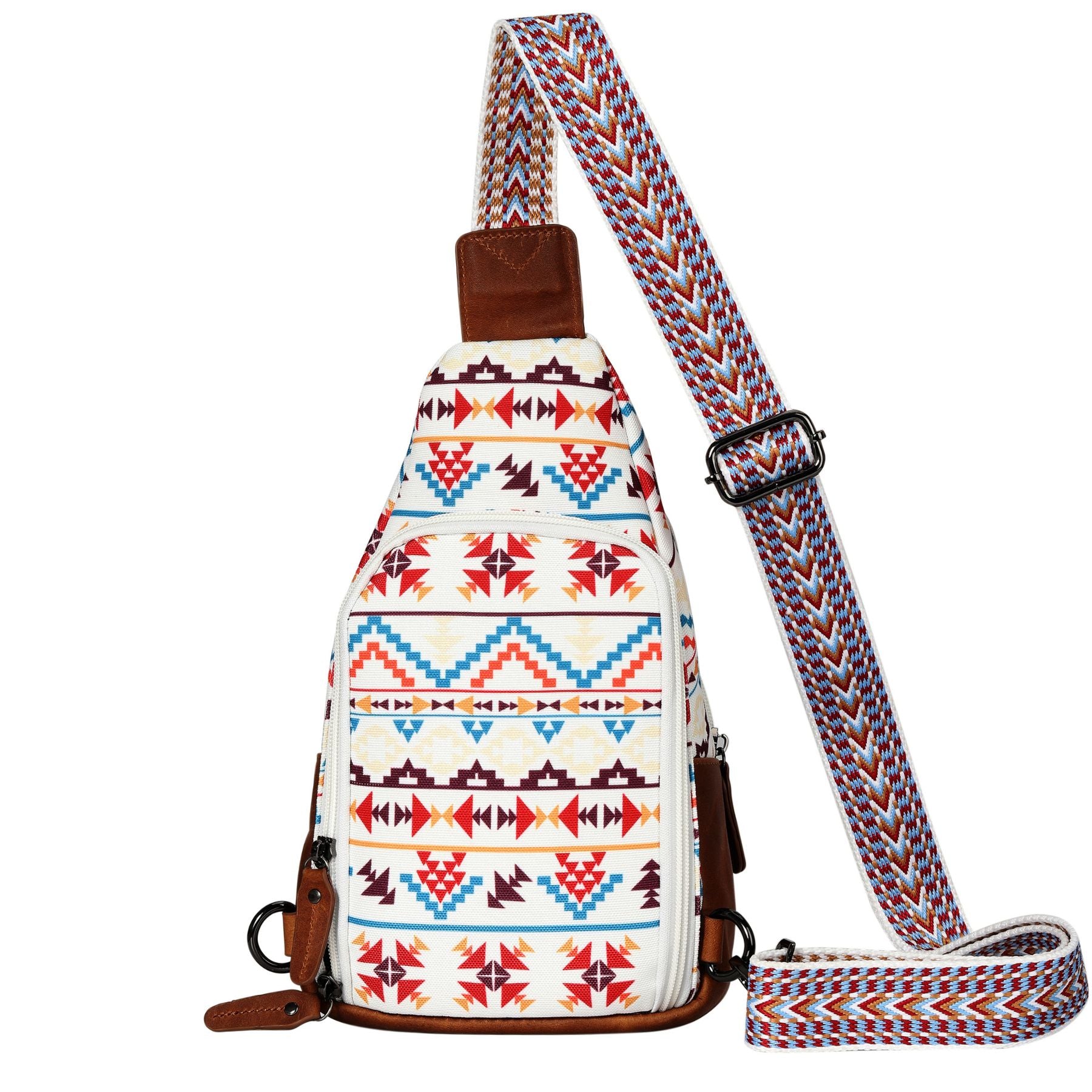Aztec Indie Canvas Sling Bag - Hiding Hilda, LLC