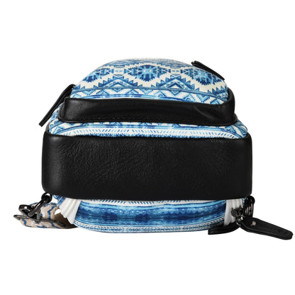 Aztec Indie Canvas Sling Bag - Hiding Hilda, LLC