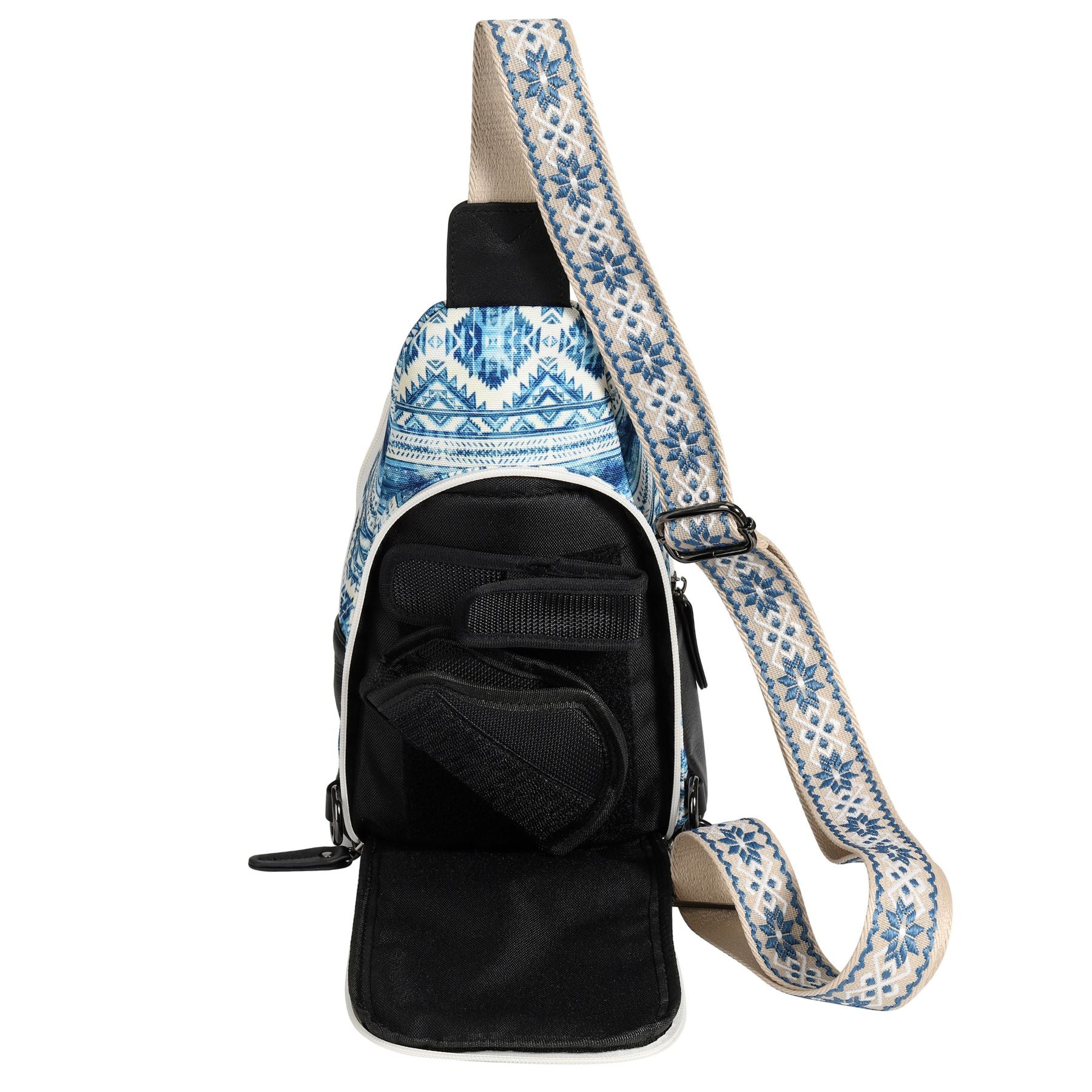 Aztec Indie Canvas Sling Bag - Hiding Hilda, LLC