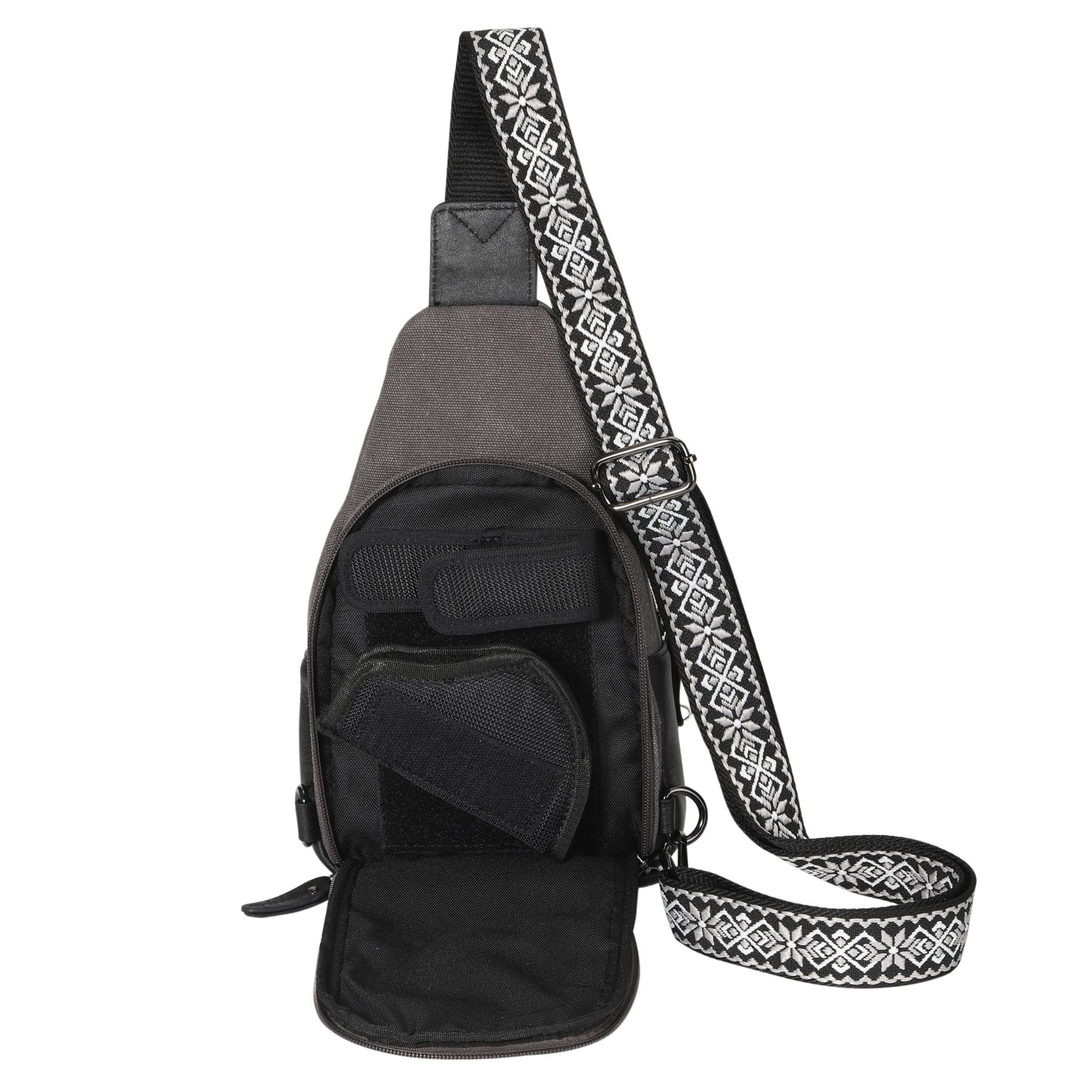 Indie Canvas Sling Bag - Hiding Hilda, LLC