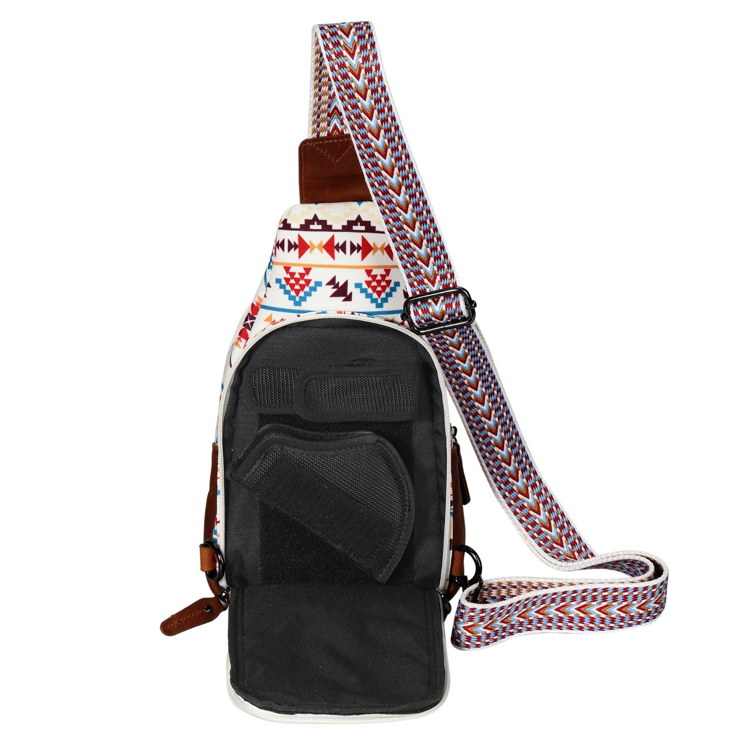 Aztec Indie Canvas Sling Bag - Hiding Hilda, LLC