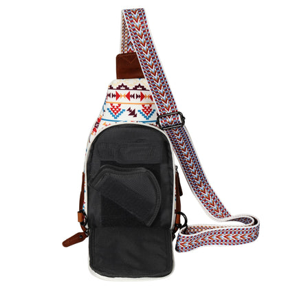 Aztec Indie Canvas Sling Bag - Hiding Hilda, LLC