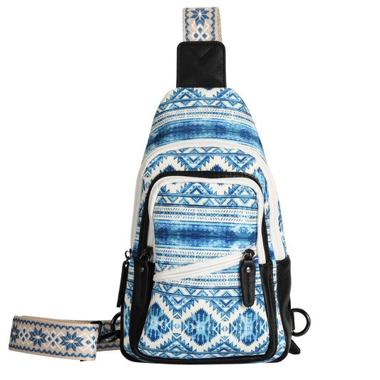 Aztec Indie Canvas Sling Bag - Hiding Hilda, LLC