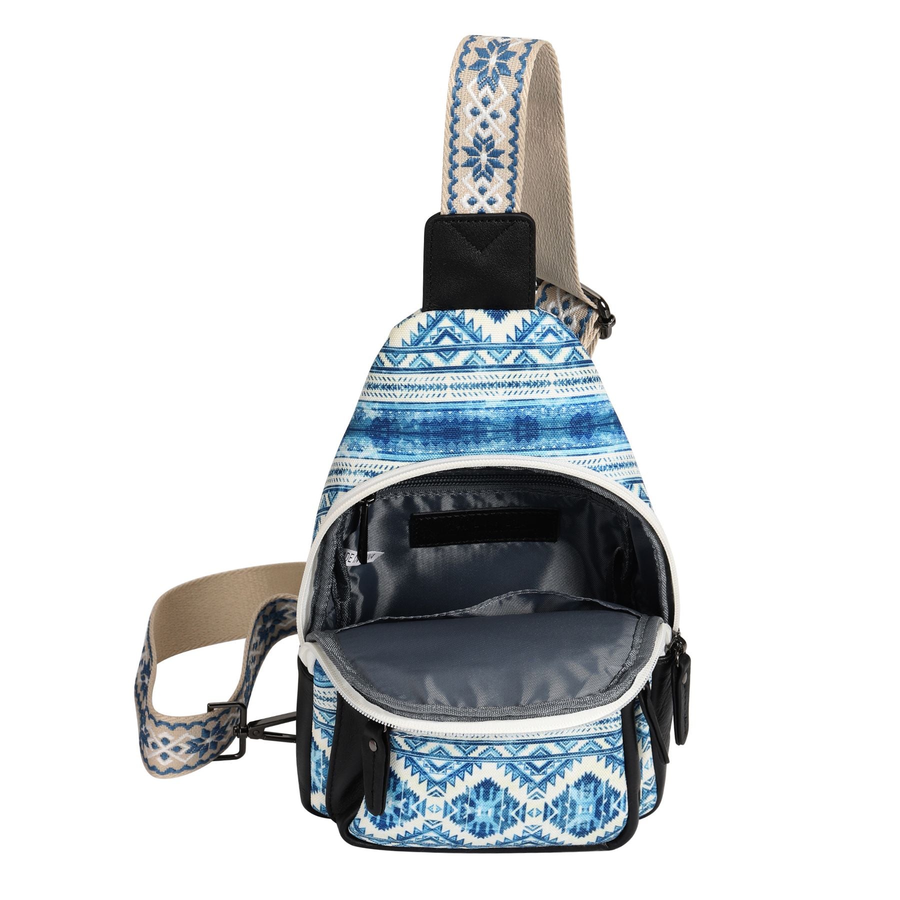 Aztec Indie Canvas Sling Bag - Hiding Hilda, LLC