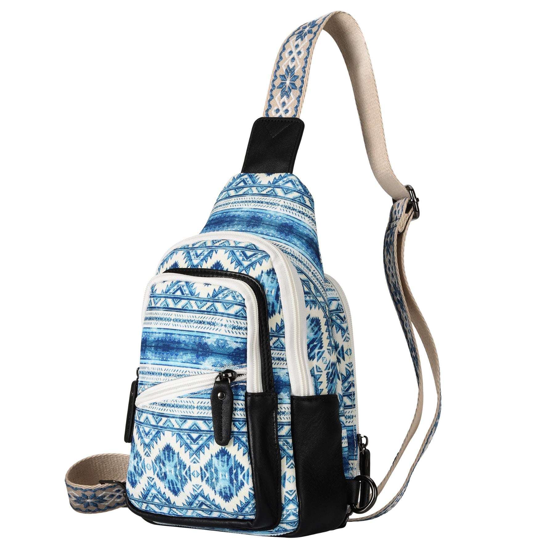 Aztec Indie Canvas Sling Bag - Hiding Hilda, LLC