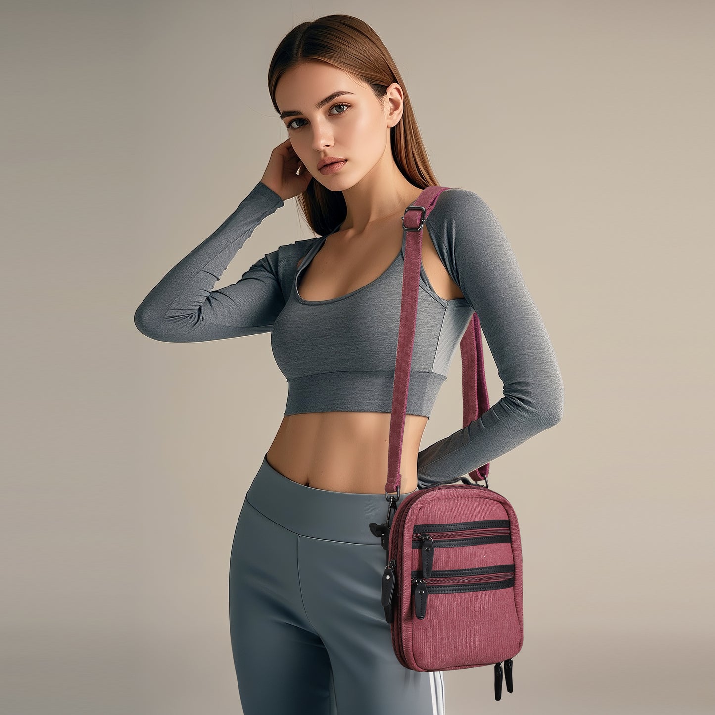 Jax Unisex Canvas Crossbody - Hiding Hilda, LLC