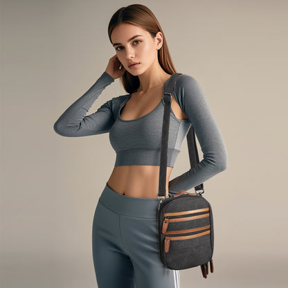 Jax Unisex Canvas Crossbody - Hiding Hilda, LLC