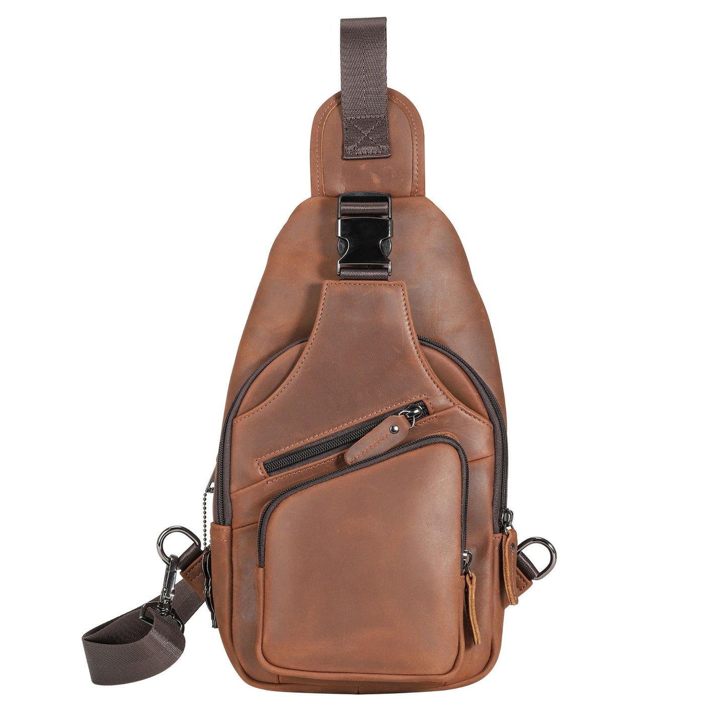 Xander Unisex Leather Sling Bag - Hiding Hilda, LLC