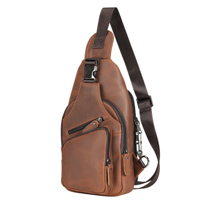 Xander Unisex Leather Sling Bag - Hiding Hilda, LLC