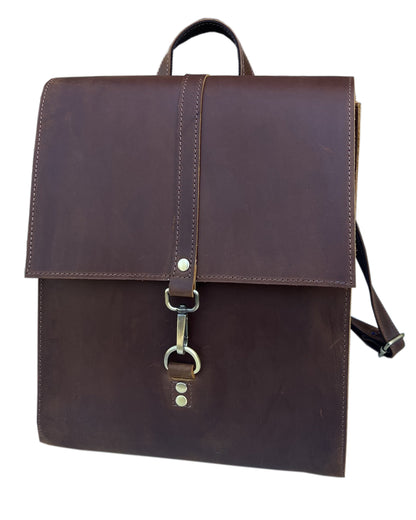 Vintage Leather Concealed Carry Backpack - Hiding Hilda, LLC