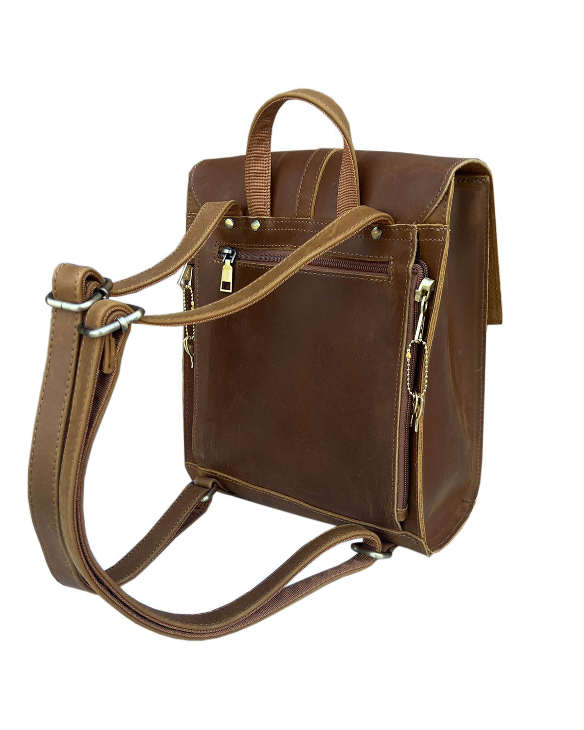 Vintage Leather Concealed Carry Backpack - Hiding Hilda, LLC