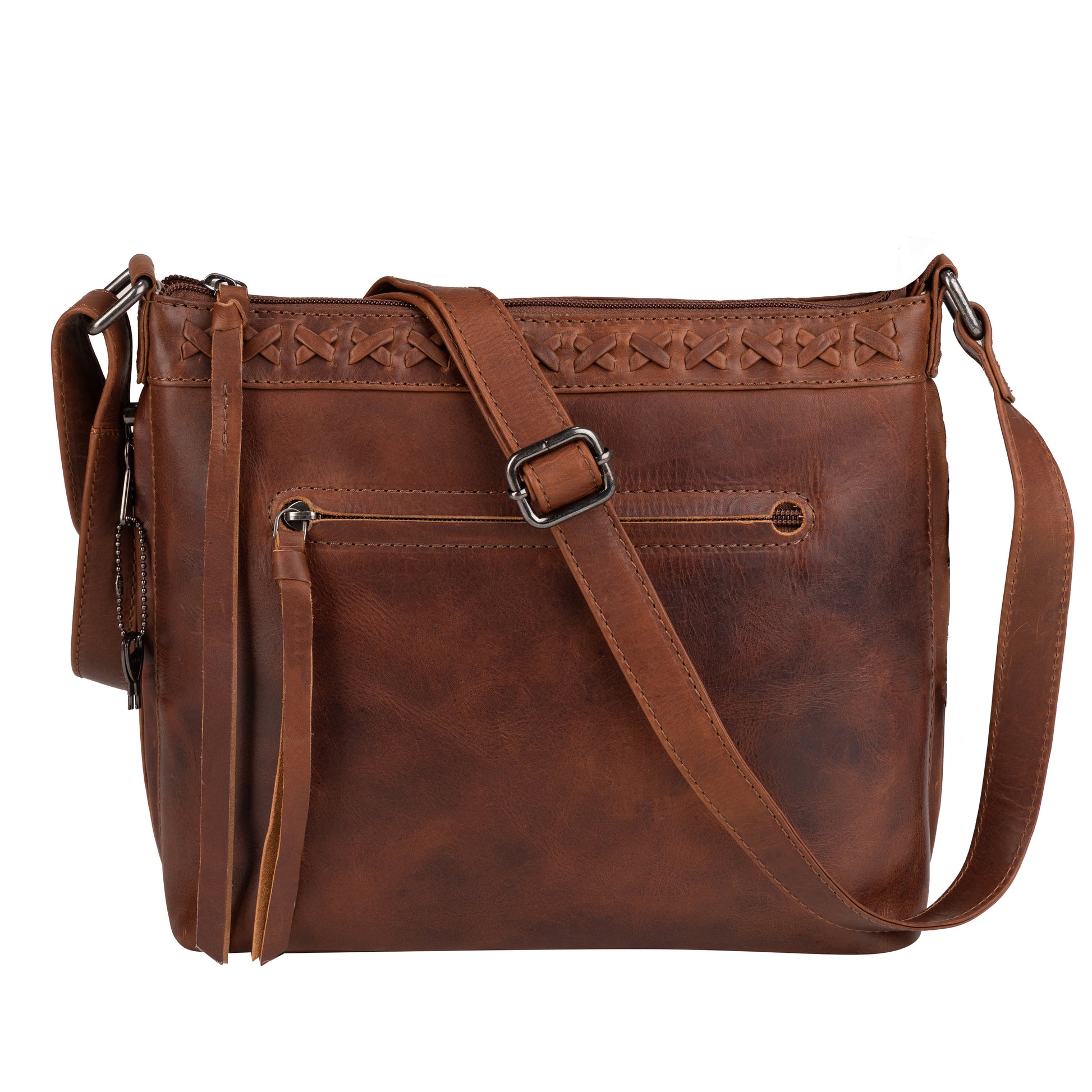 Faith Leather Lockable Crossbody Purse - Hiding Hilda, LLC