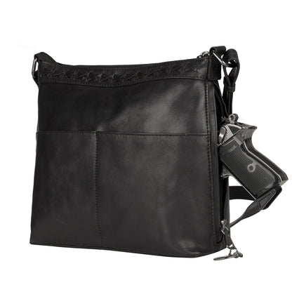 Faith Leather Lockable Crossbody Purse - Hiding Hilda, LLC