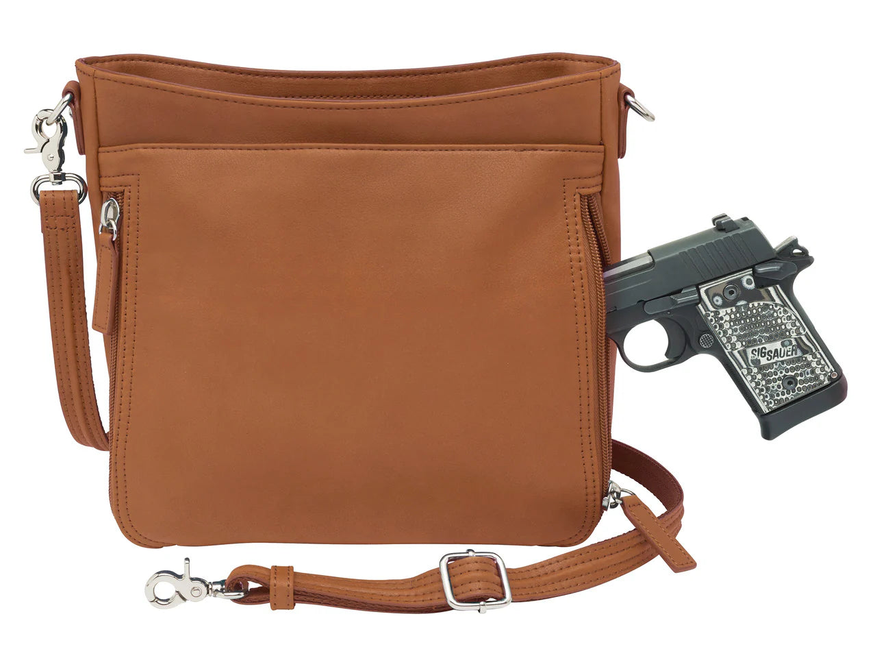 GTM Original Slim Leather Crossbody Purse – Hiding Hilda, LLC