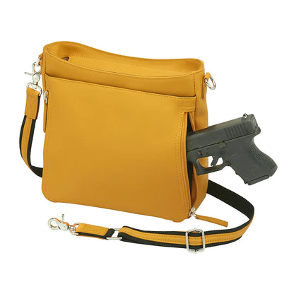 GTM Slim Crossbody, Debossed USA Cowhide with Built in Wallet - Hiding Hilda, LLC