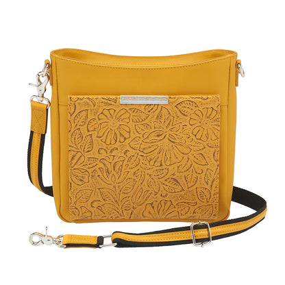 GTM Slim Crossbody, Debossed USA Cowhide with Built in Wallet - Hiding Hilda, LLC