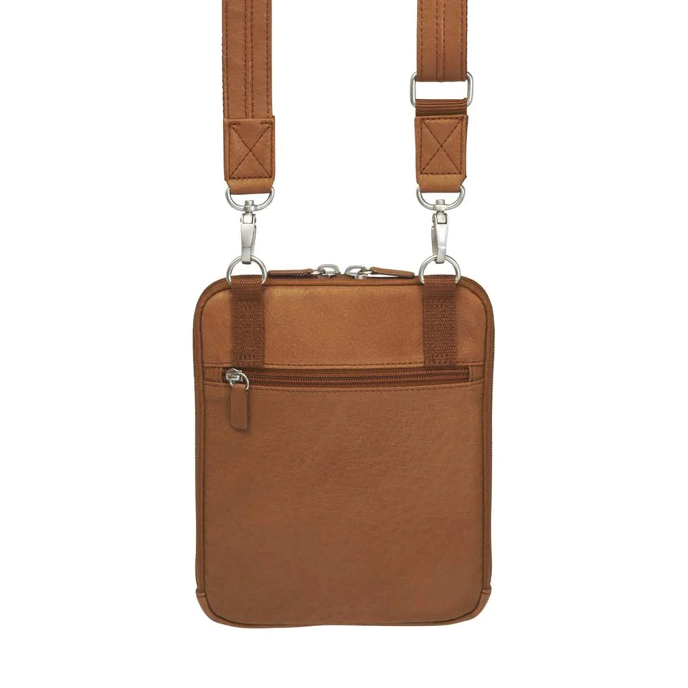 GTM Original Raven Leather Flat Conceal Carry Crossbody Bag - Hiding Hilda, LLC
