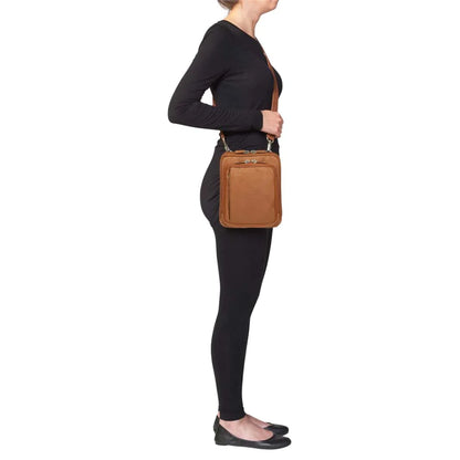 GTM Original Raven Leather Flat Conceal Carry Crossbody Bag - Hiding Hilda, LLC