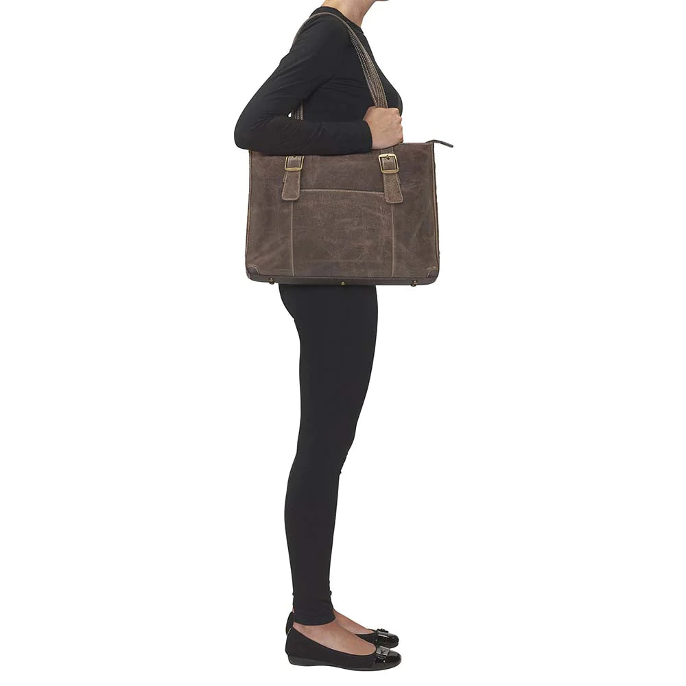 GTM Original Conceal Carry Distressed Leather Portfolio – Hiding Hilda, LLC
