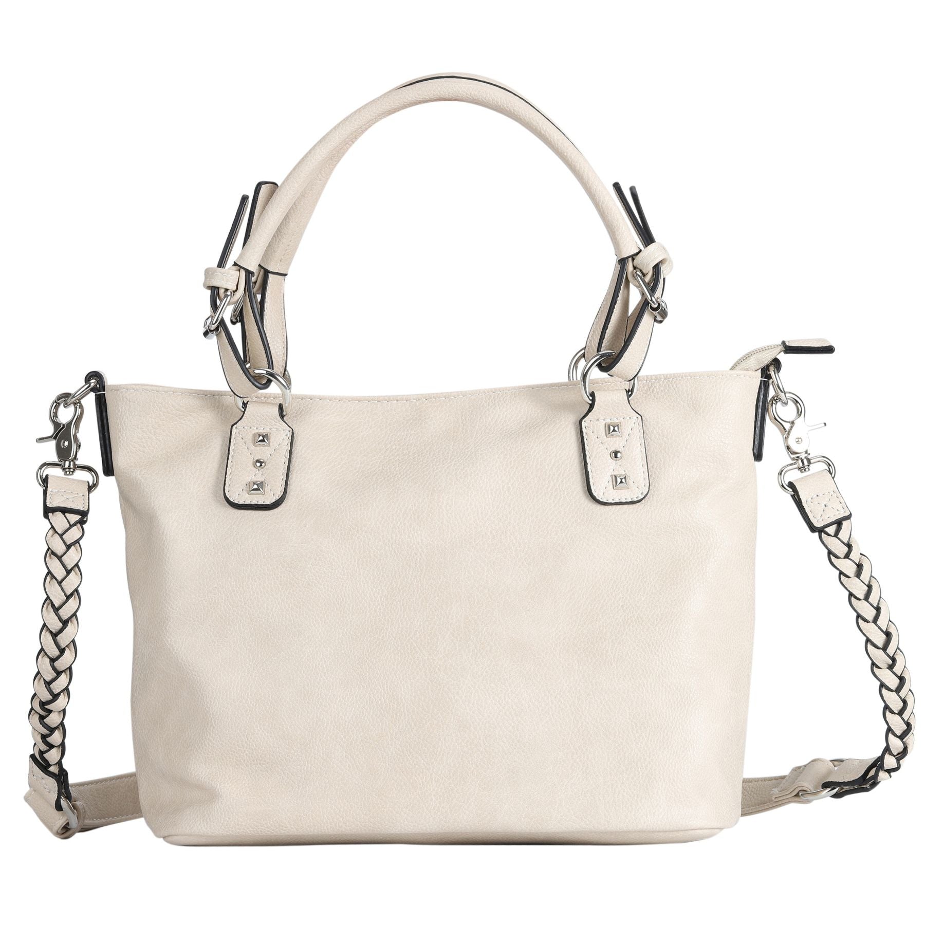 Lady Conceal Ella Braided Lockable Satchel with Crossbody Strap - Hiding Hilda, LLC