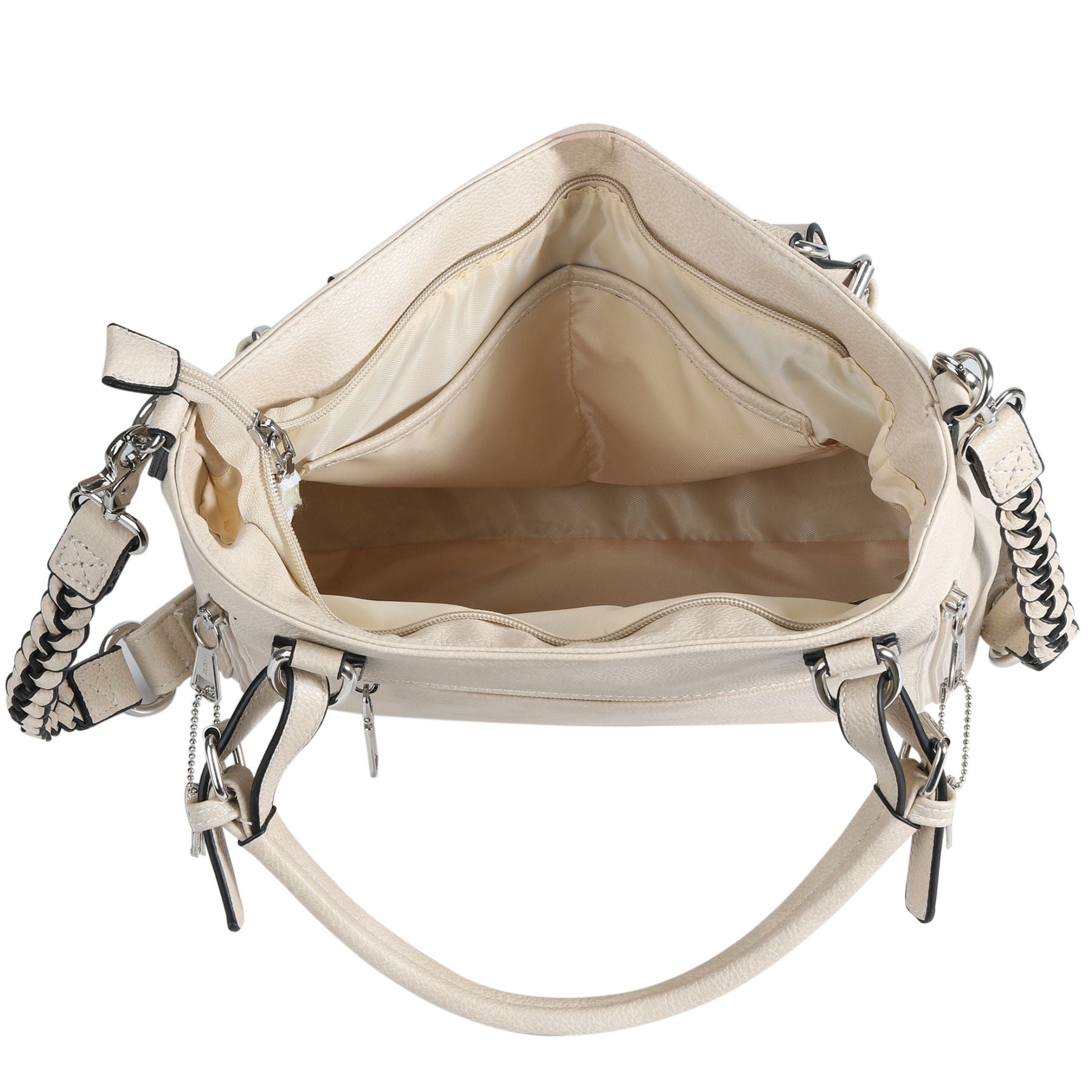 Lady Conceal Ella Braided Lockable Satchel with Crossbody Strap - Hiding Hilda, LLC