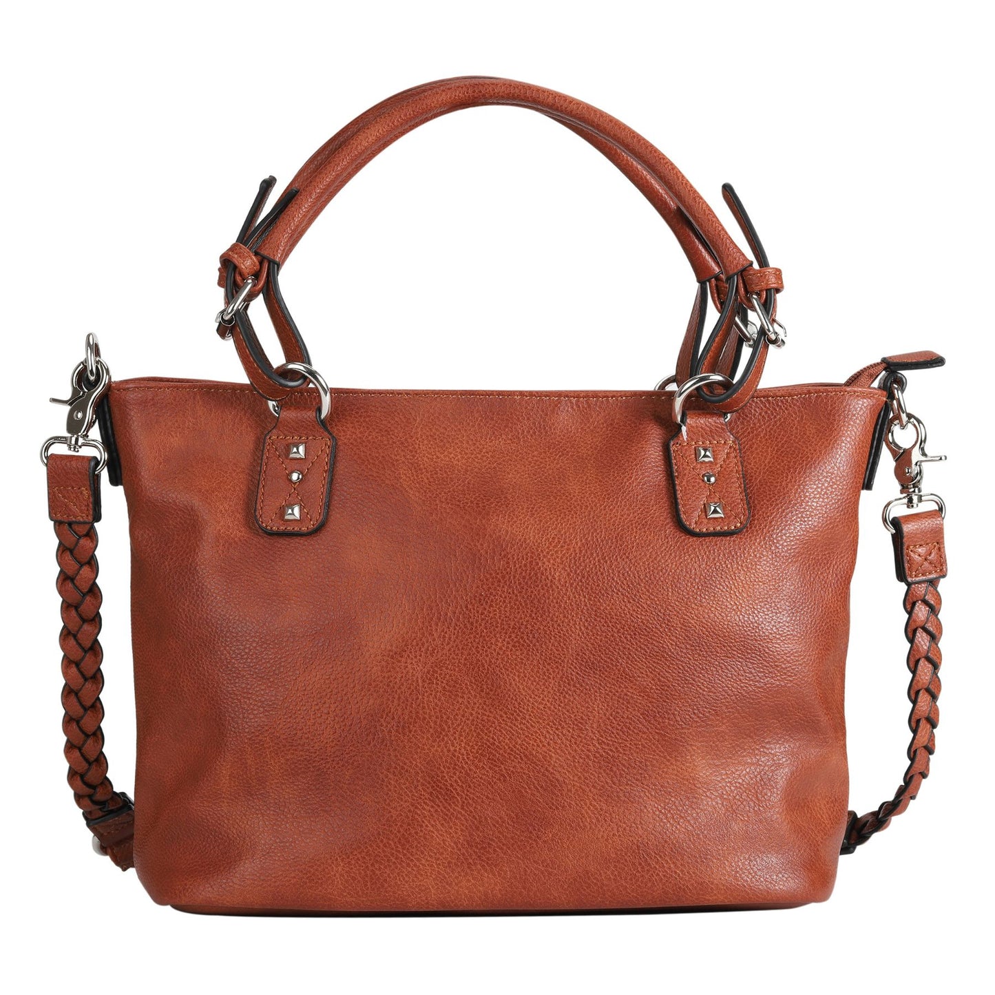 Lady Conceal Ella Braided Lockable Satchel with Crossbody Strap - Hiding Hilda, LLC