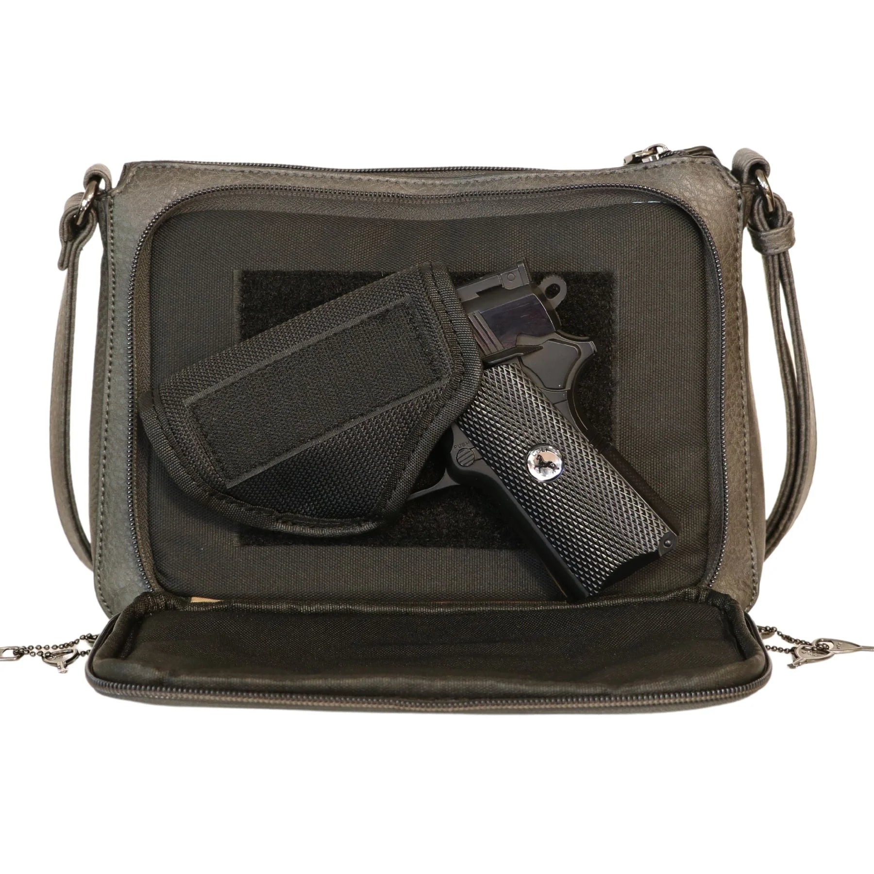 Kinsley Compact Lockable Crossbody with RFID Slim Wallet - Hiding Hilda, LLC