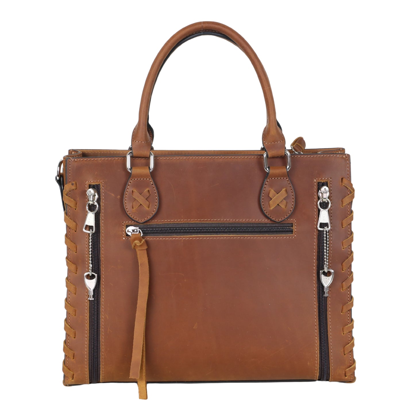 Emma Locking Leather Satchel