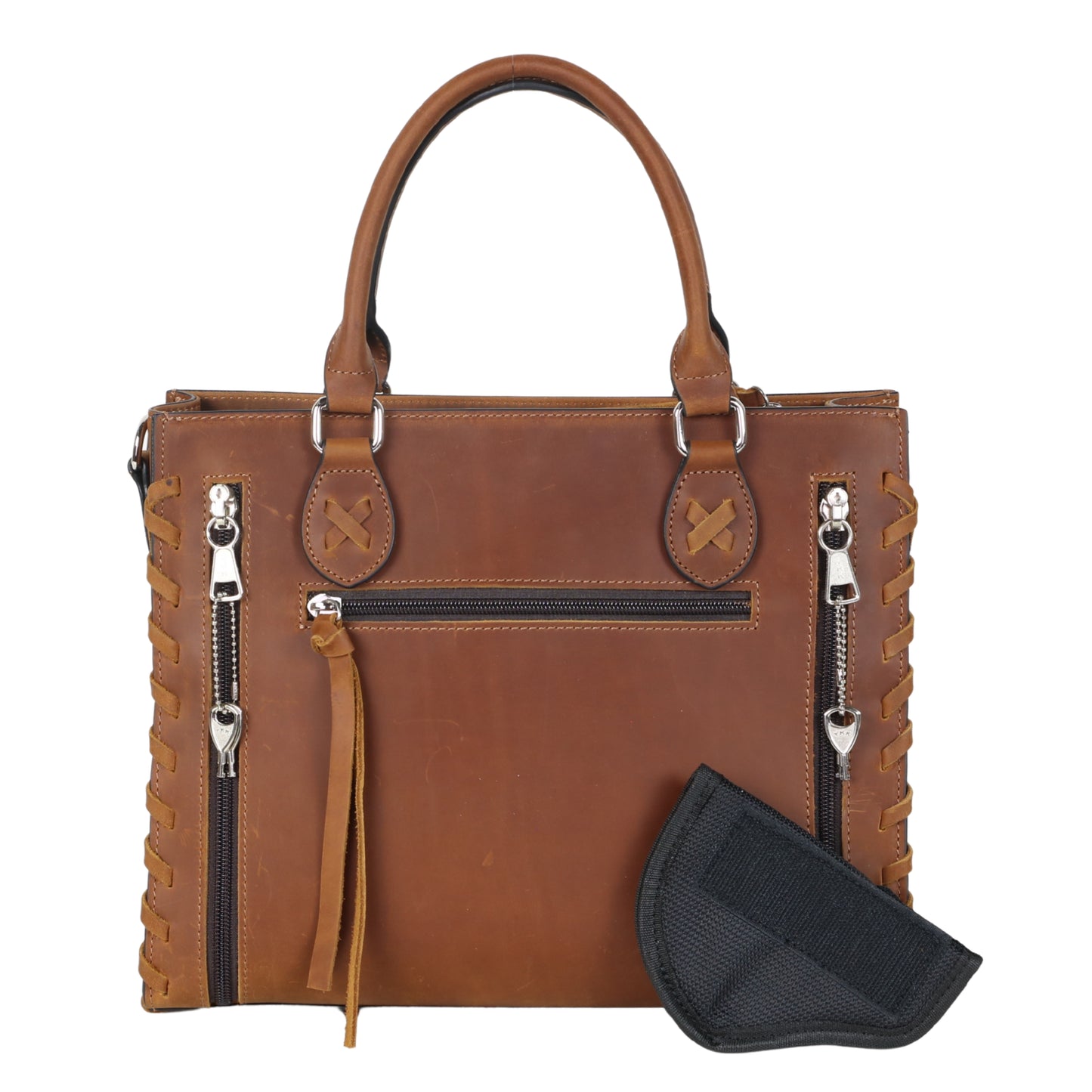 Emma Locking Leather Satchel