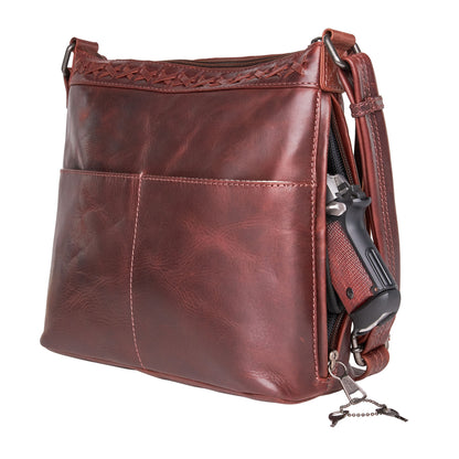 Faith Leather Lockable Crossbody Purse - Hiding Hilda, LLC