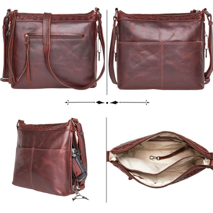 Faith Leather Lockable Crossbody Purse - Hiding Hilda, LLC