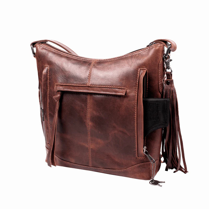 Blake Leather Scooped Leather Crossbody Purse