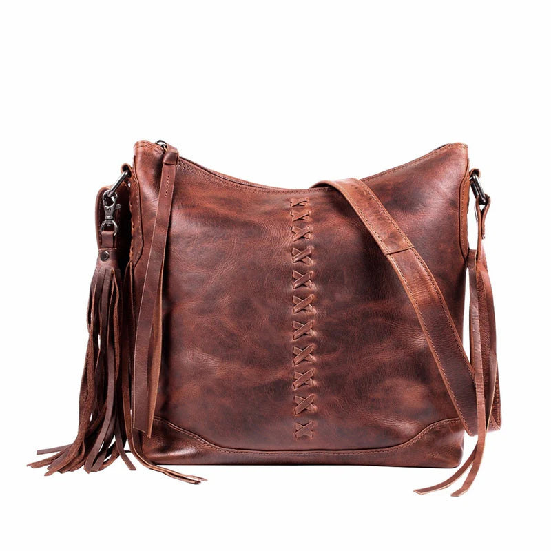 Blake Leather Scooped Leather Crossbody Purse