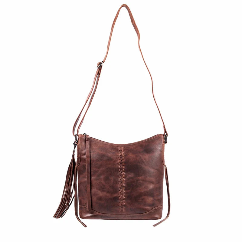 Blake Leather Scooped Leather Crossbody Purse