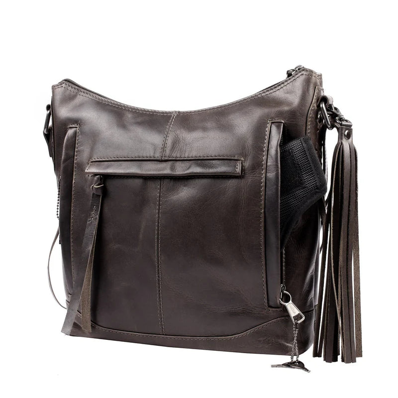 Blake Leather Scooped Leather Crossbody Purse