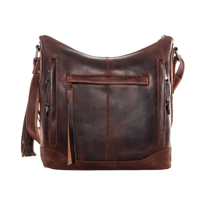 Blake Leather Scooped Leather Crossbody Purse