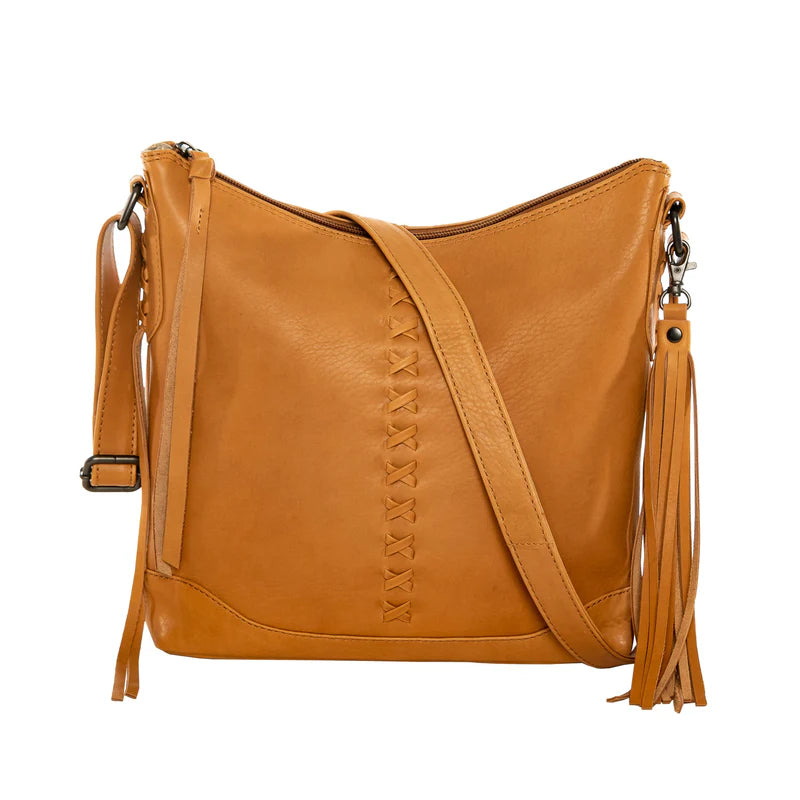 Blake Leather Scooped Leather Crossbody Purse