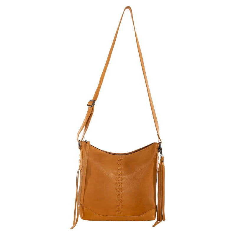 Blake Leather Scooped Leather Crossbody Purse