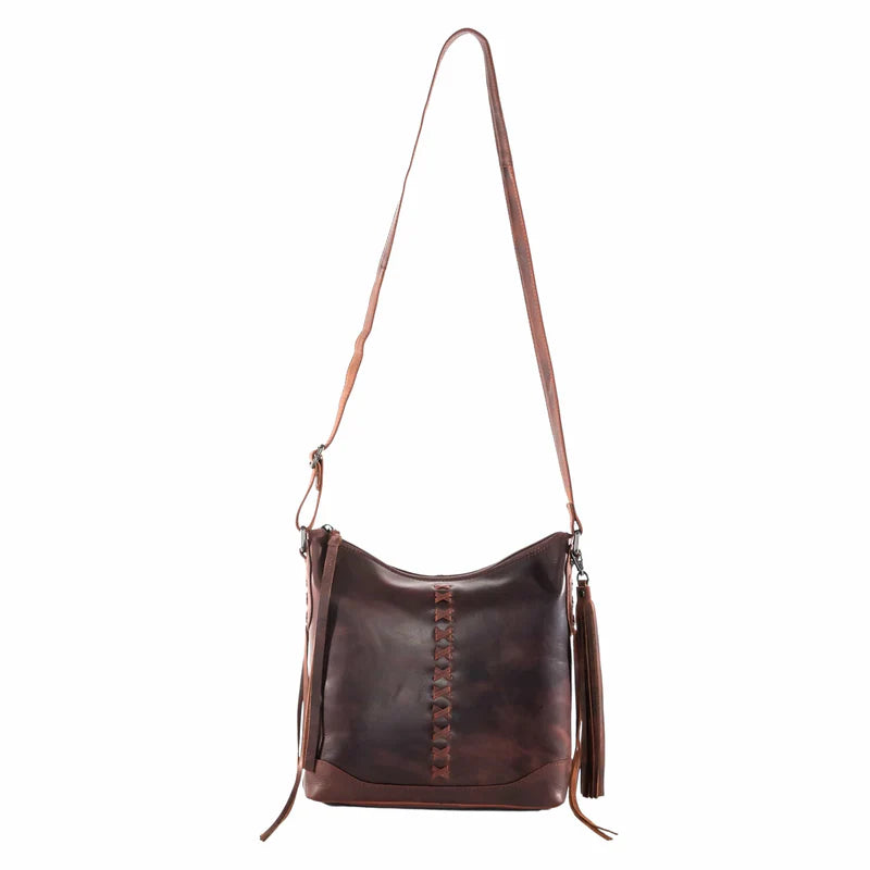 Blake Leather Scooped Leather Crossbody Purse