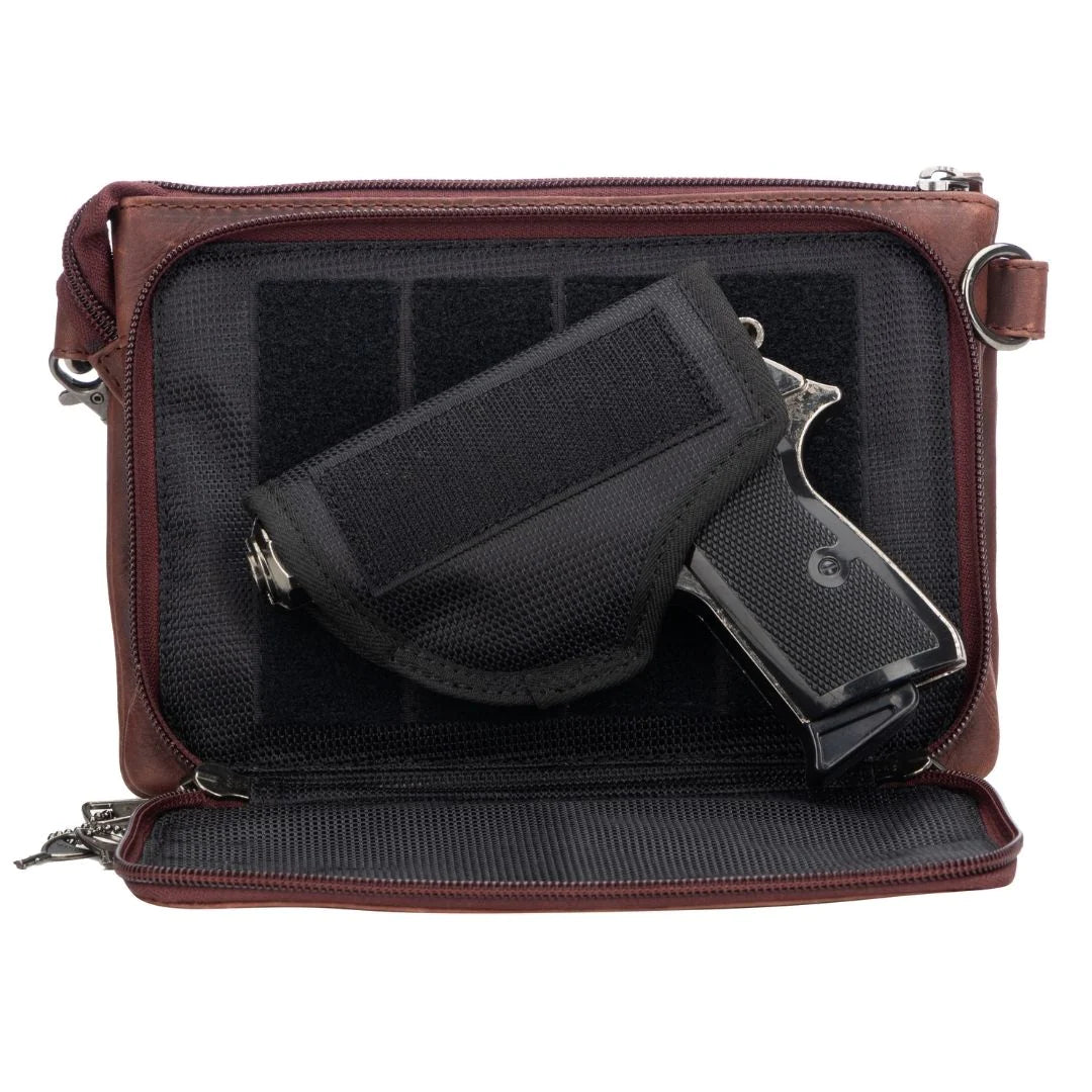 Natasha Compact Concealed Carry Clutch or Crosbody Handbag - Hiding Hilda, LLC