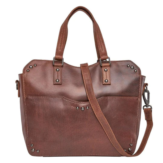 Bethany Leather Concealed Carry Lockable Satchel - Hiding Hilda, LLC