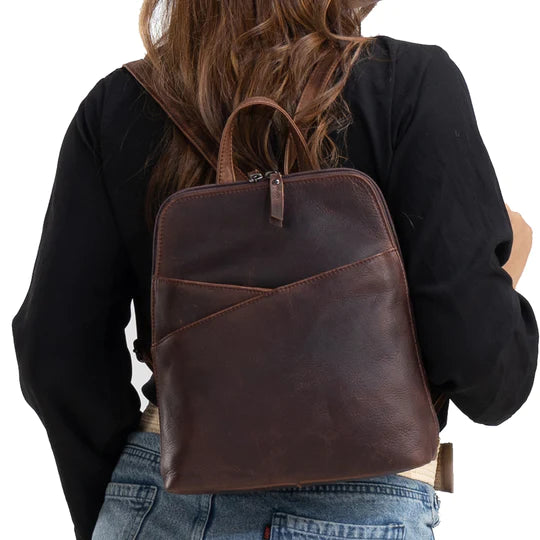 Concealed Carry Jayden Leather Backpack - Hiding Hilda, LLC