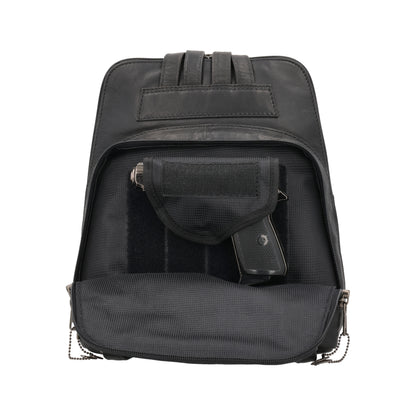 Jayden Lockable Leather Backpack