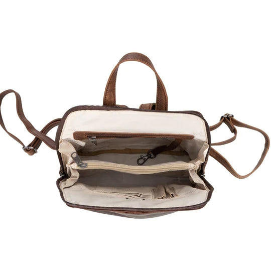 Concealed Carry Jayden Leather Backpack - Hiding Hilda, LLC