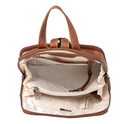 Jayden Lockable Leather Backpack