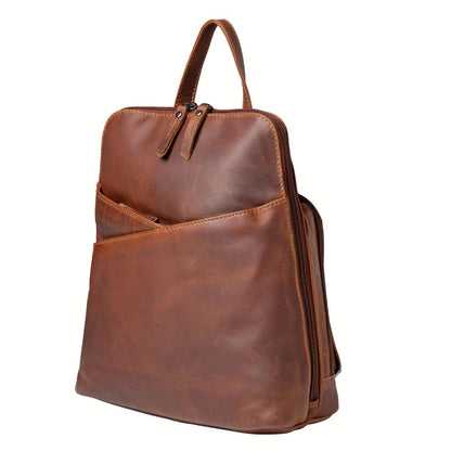 Jayden Lockable Leather Backpack