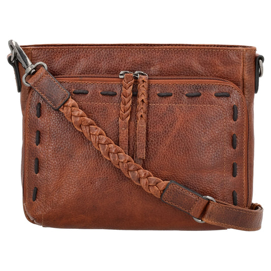 Zoe Buffalo Leather Crossbody Purse - Hiding Hilda, LLC