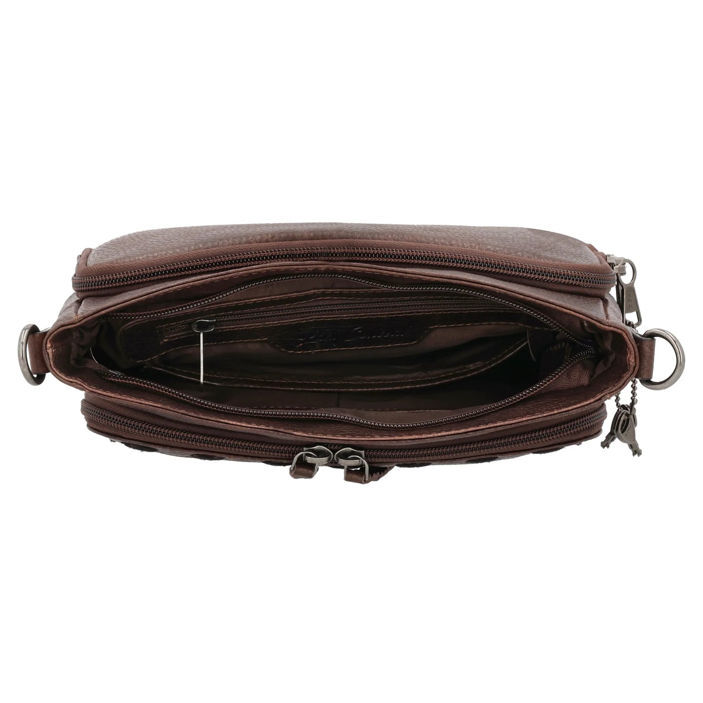 Zoe Buffalo Leather Concealed Carry Crossbody Purse