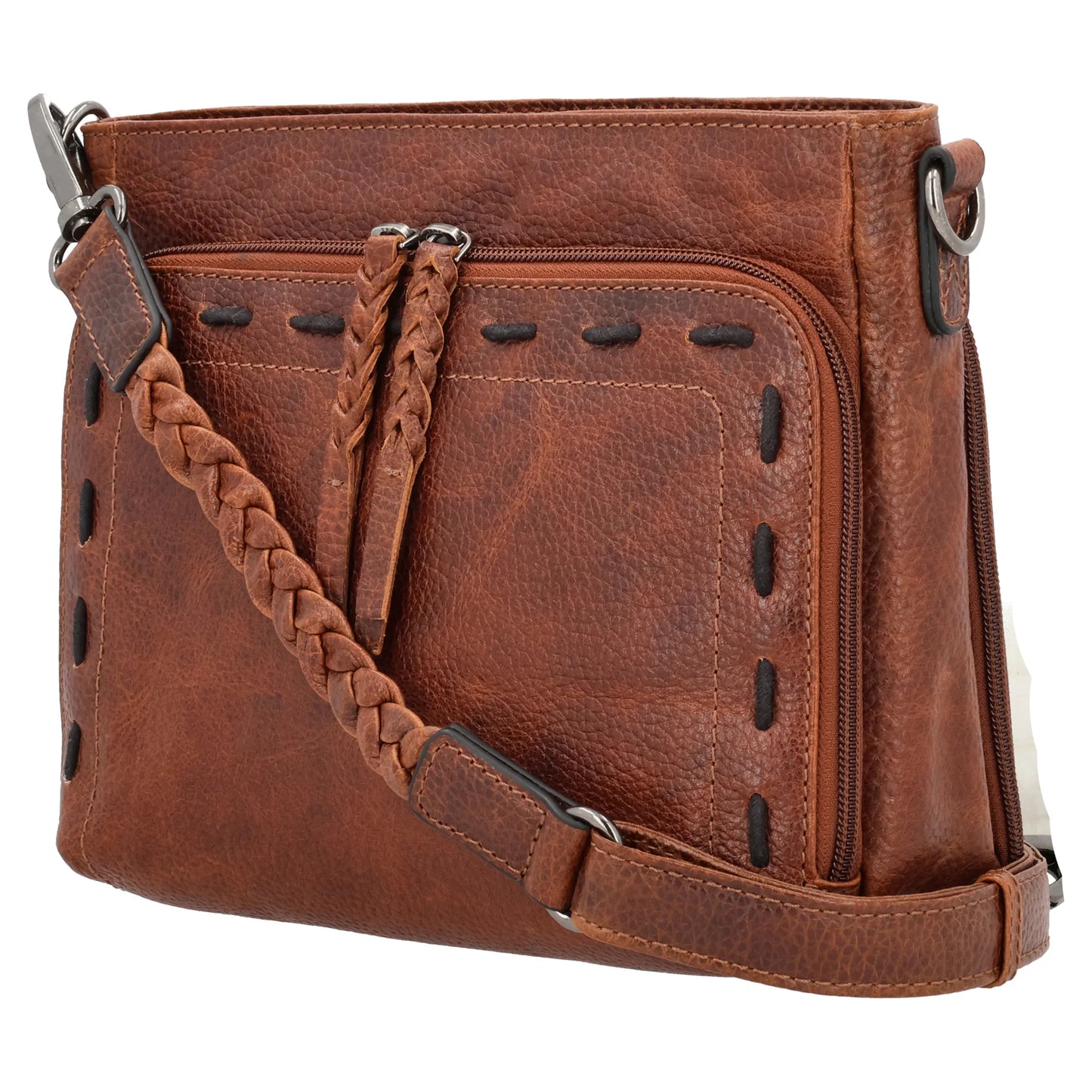 Zoe Buffalo Leather Concealed Carry Crossbody Purse